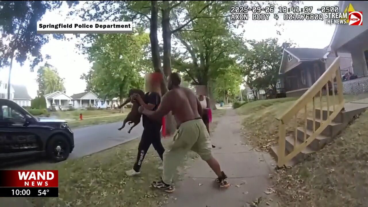 Springfield PD release body cam footage, detaining a man accused of animal cruelty